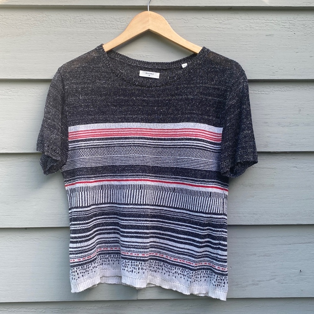 Billy Reid Short Sleeve Sweater Top
